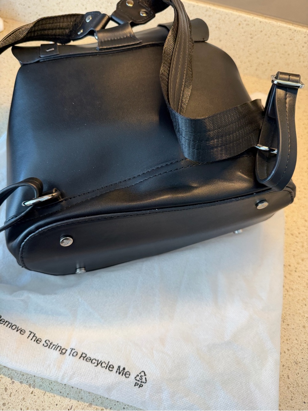 Vivienne Westwood Black Leather Mini Backpack with Silver Hardware - Picture 6 of 11